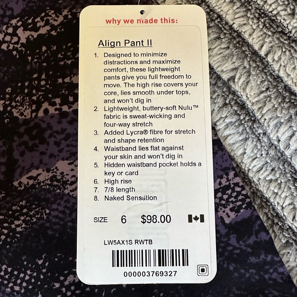 Lululemon Align II Pant - Picture 2 of 3